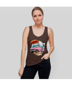 Camisetas de Tirantes Mujer Felinos Playeros