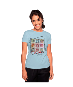 Camiseta Manga Corta Mujer Sandalia