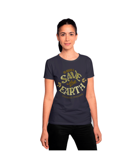 Camiseta Manga Corta mujer Go Green & Save The Earth B