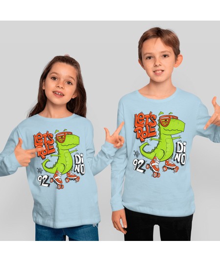 Camiseta Niños Manga Larga Dinosaurio