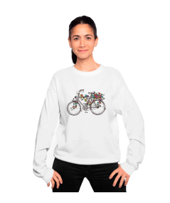 Camiseta Manga Larga Mujer Bicicleta con flores